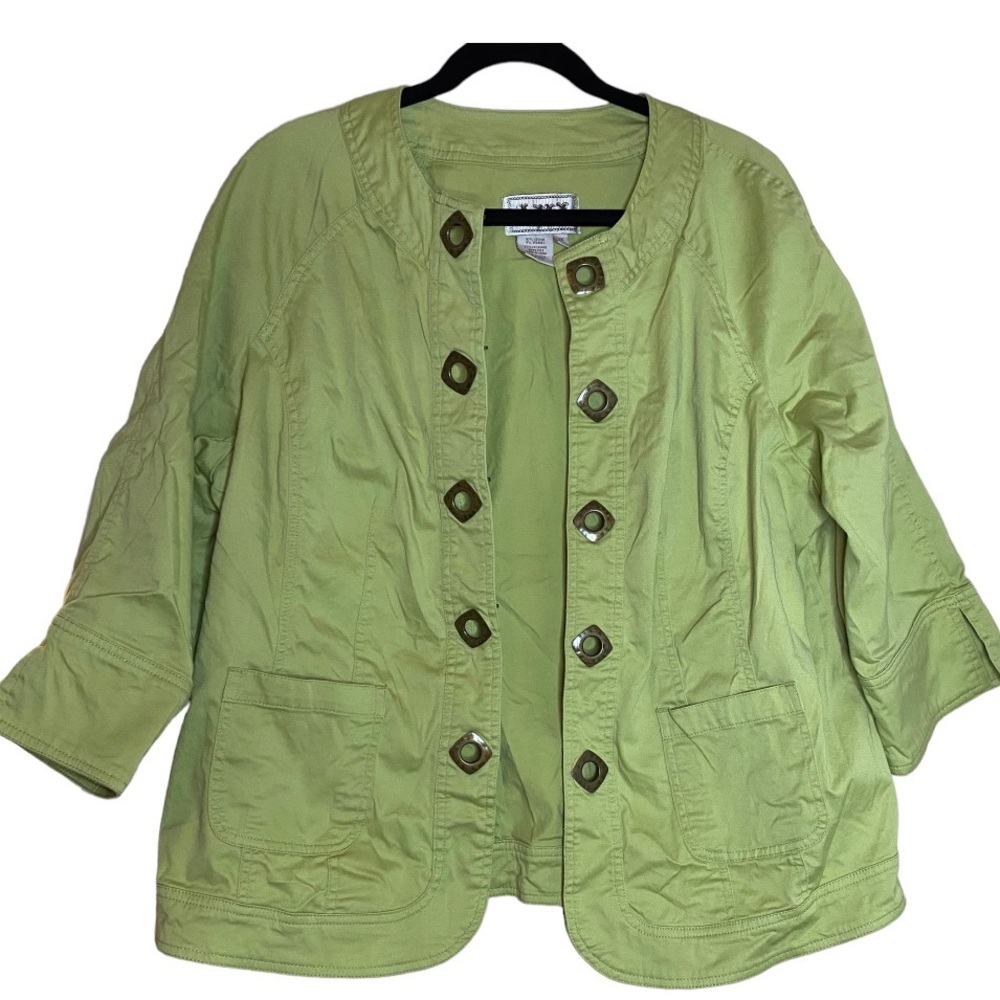 AMI Green Jacket Brown Accent Size 1X